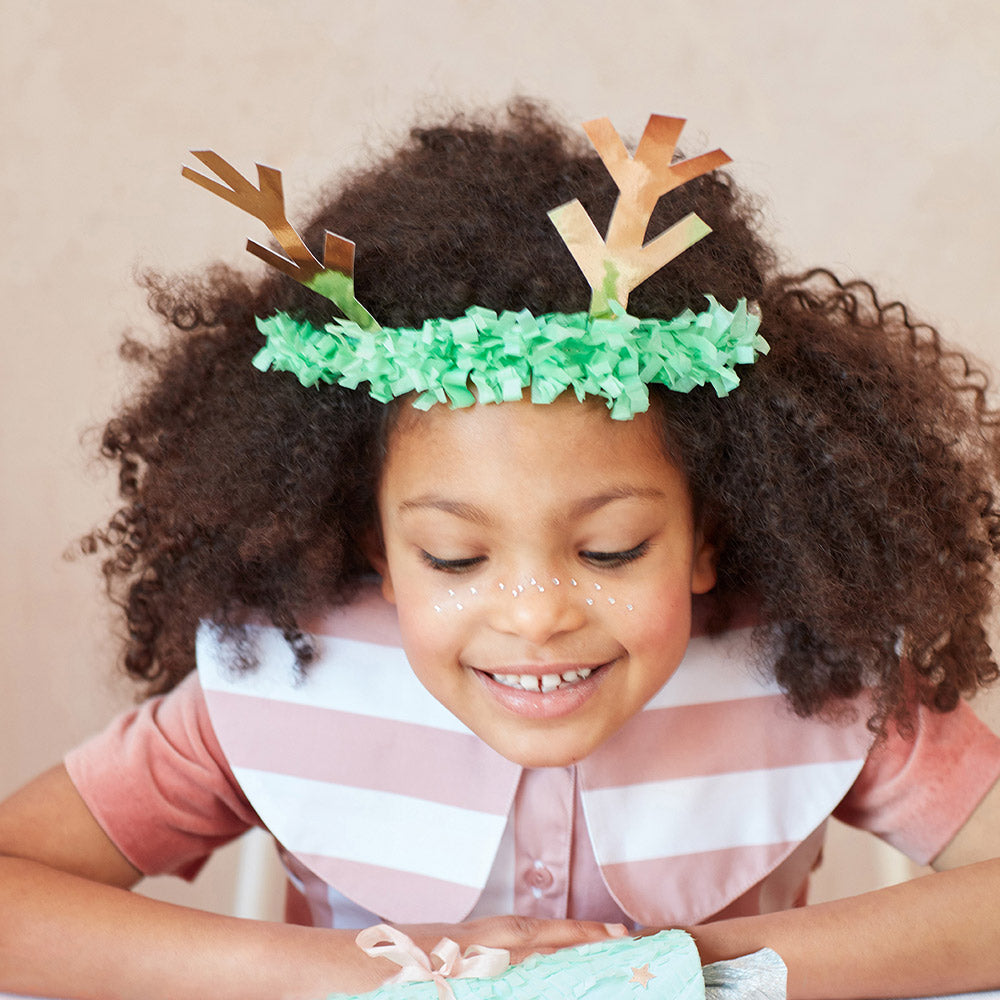 Reindeer Fringe Antler Headbands X8