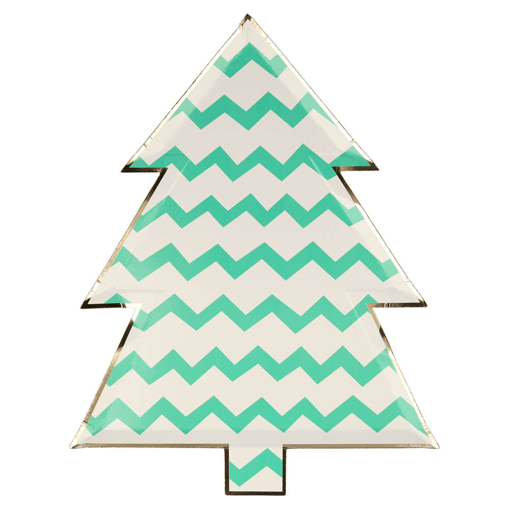 Click to view product details and reviews for Patterned Christmas Tree Plates X8.