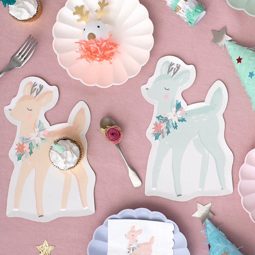 Click to view product details and reviews for Pastel Deer Plates X12.