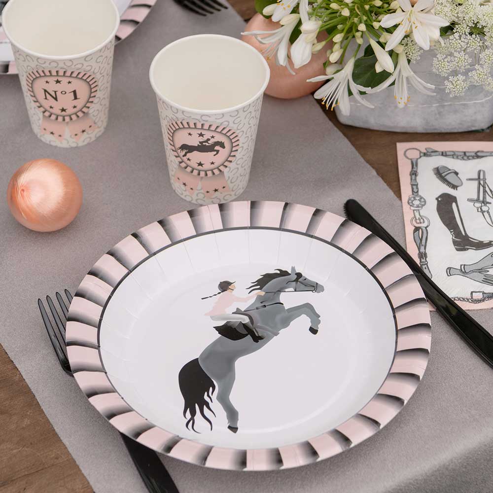 Horse Riding Paper Party Plates X10