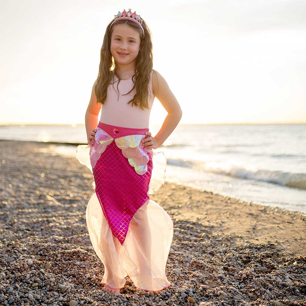 Click to view product details and reviews for Kids Mermaid Glimmer Skirt Set Pink.