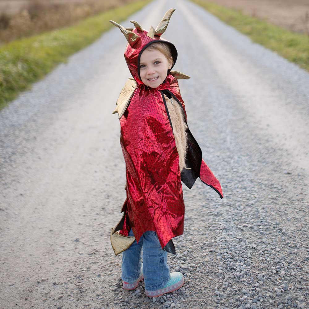 Click to view product details and reviews for Kids Dragon Cape Red.