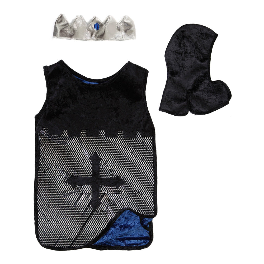 Kids Reversible King Knight Vest With Hood And Crown