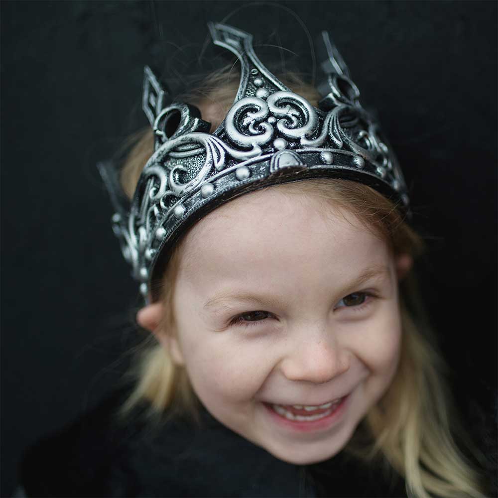 Kids Medieval Crown Silver And Black