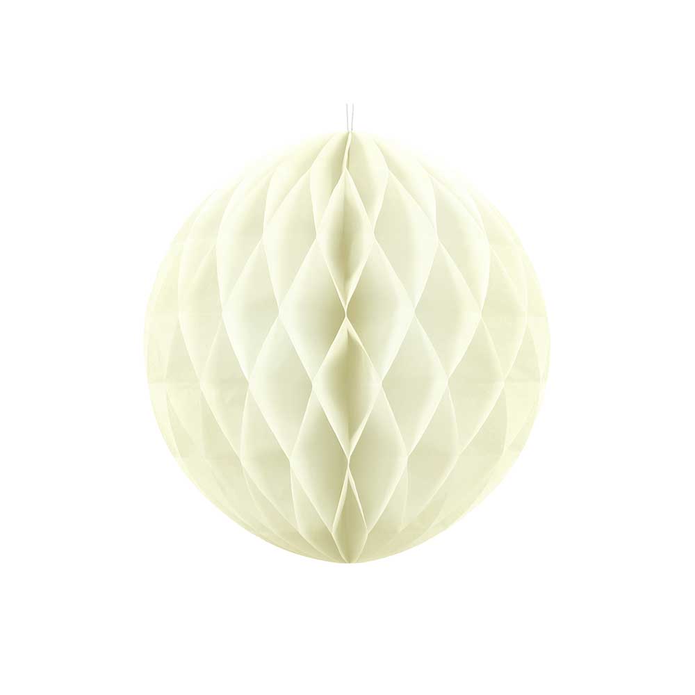 Honeycomb Paper Ball 40cm Light Cream