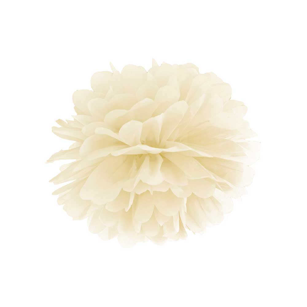 Click to view product details and reviews for Paper Pom Pom Decoration 35cm Light Cream.