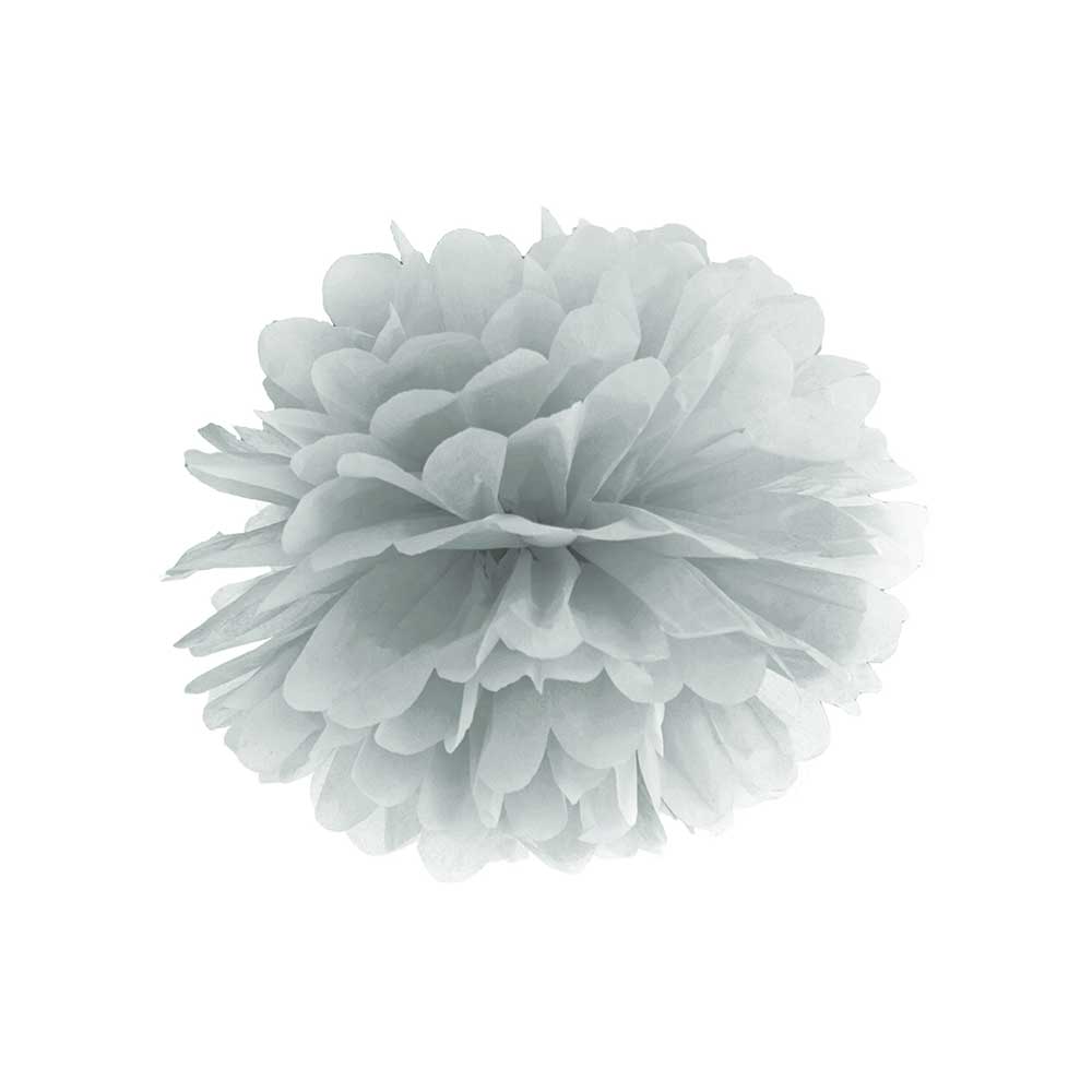 Click to view product details and reviews for Paper Pom Pom Decoration 35cm Silver.