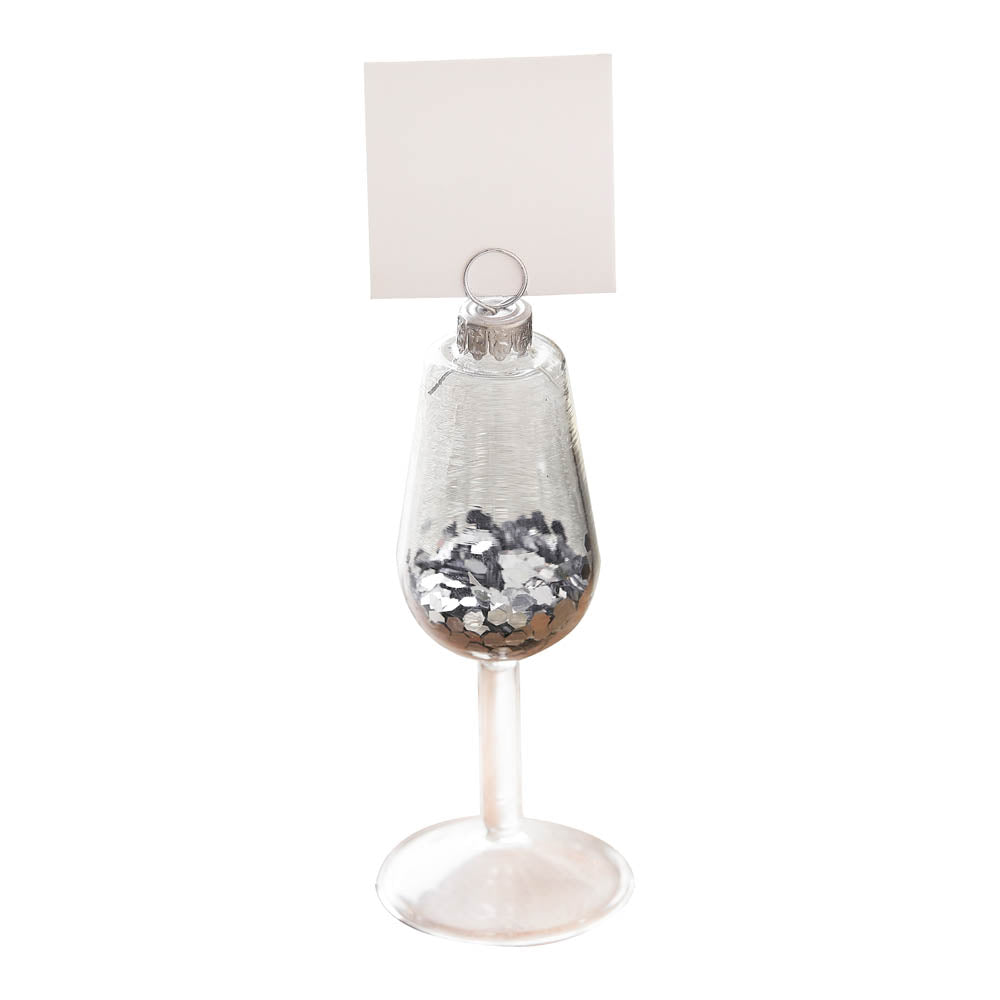 Wine Glass Shaped Place Card Holders X4