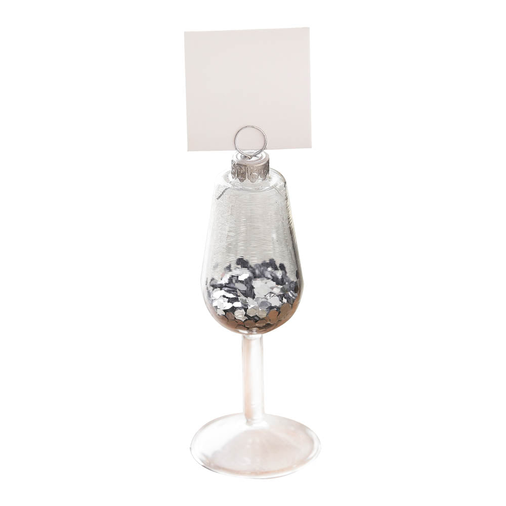 Click to view product details and reviews for Wine Glass Shaped Place Card Holders X4.