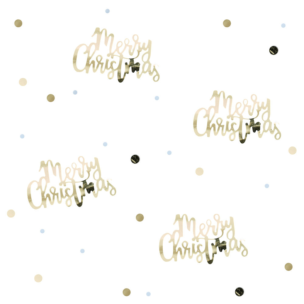 Click to view product details and reviews for Merry Christmas Gold Script Confetti.