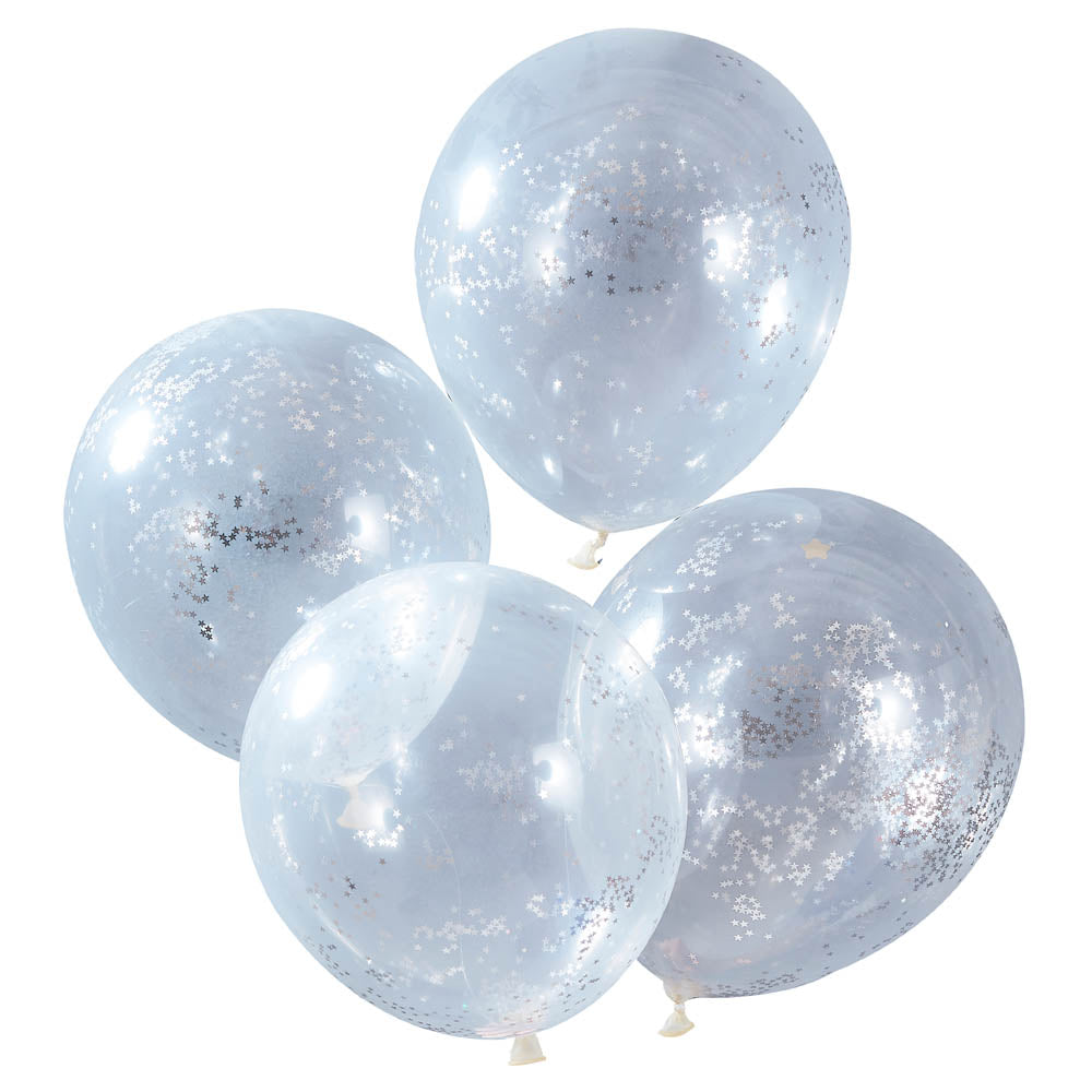 Click to view product details and reviews for Silver Glitter Confetti Balloons.