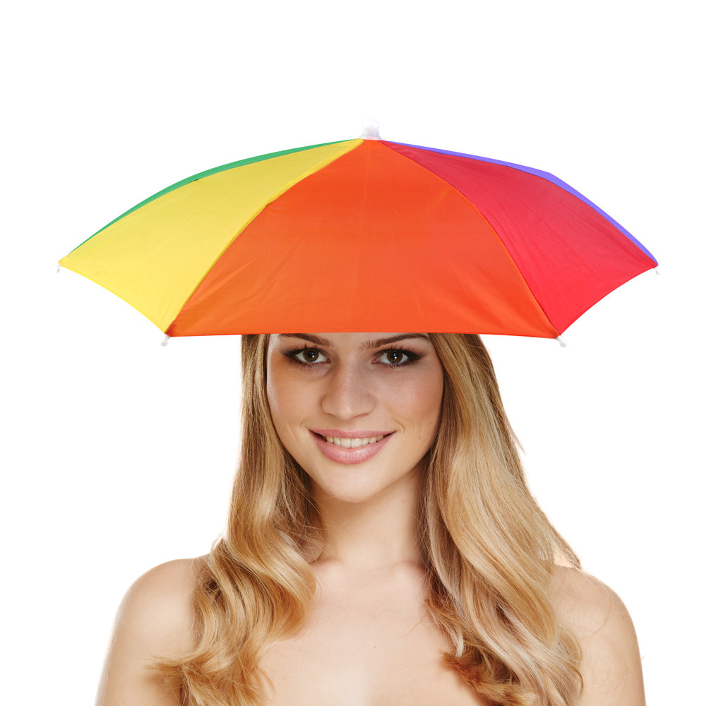 Click to view product details and reviews for Rainbow Adult Umbrella Hat.