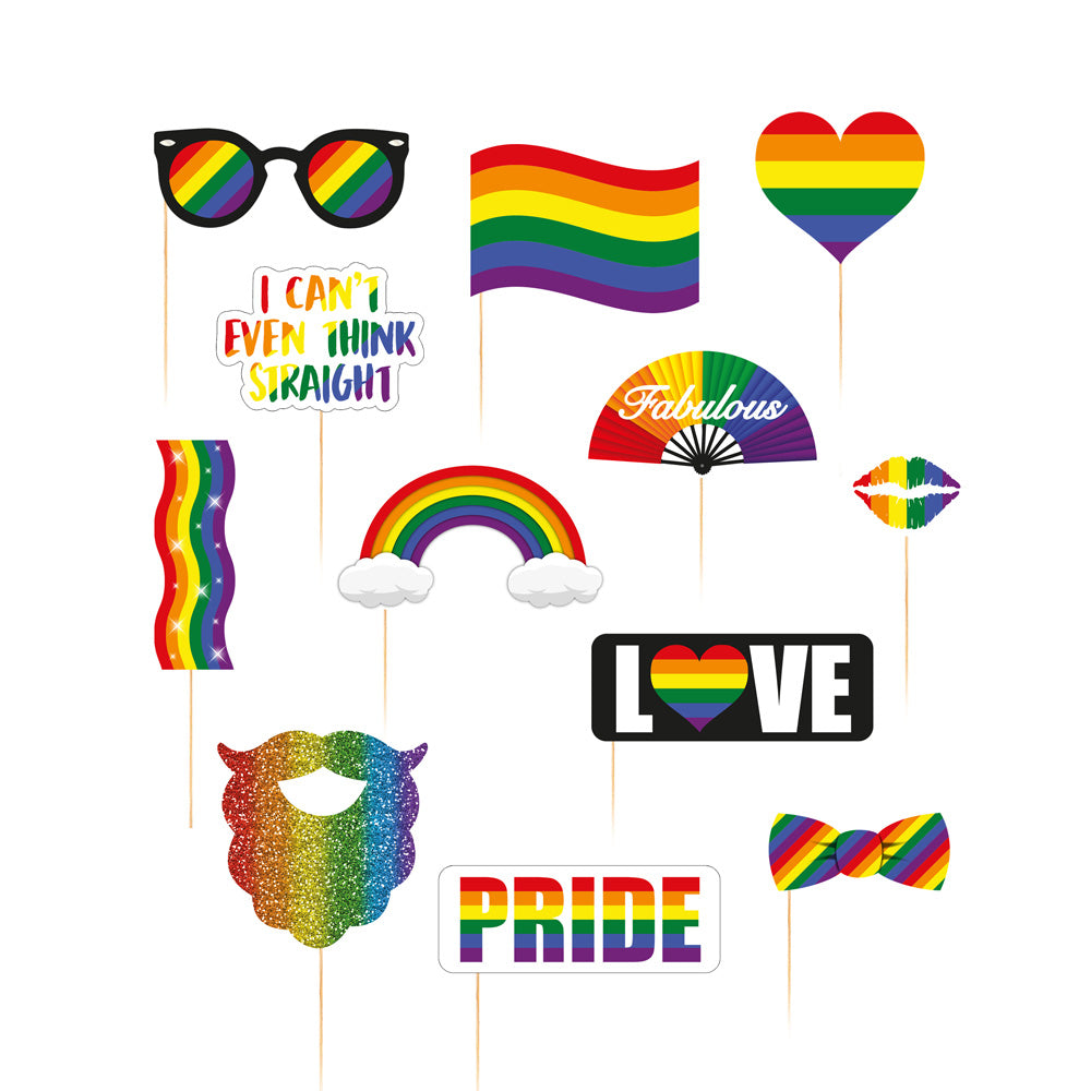 Click to view product details and reviews for Pride Photo Booth Props With Sticks.