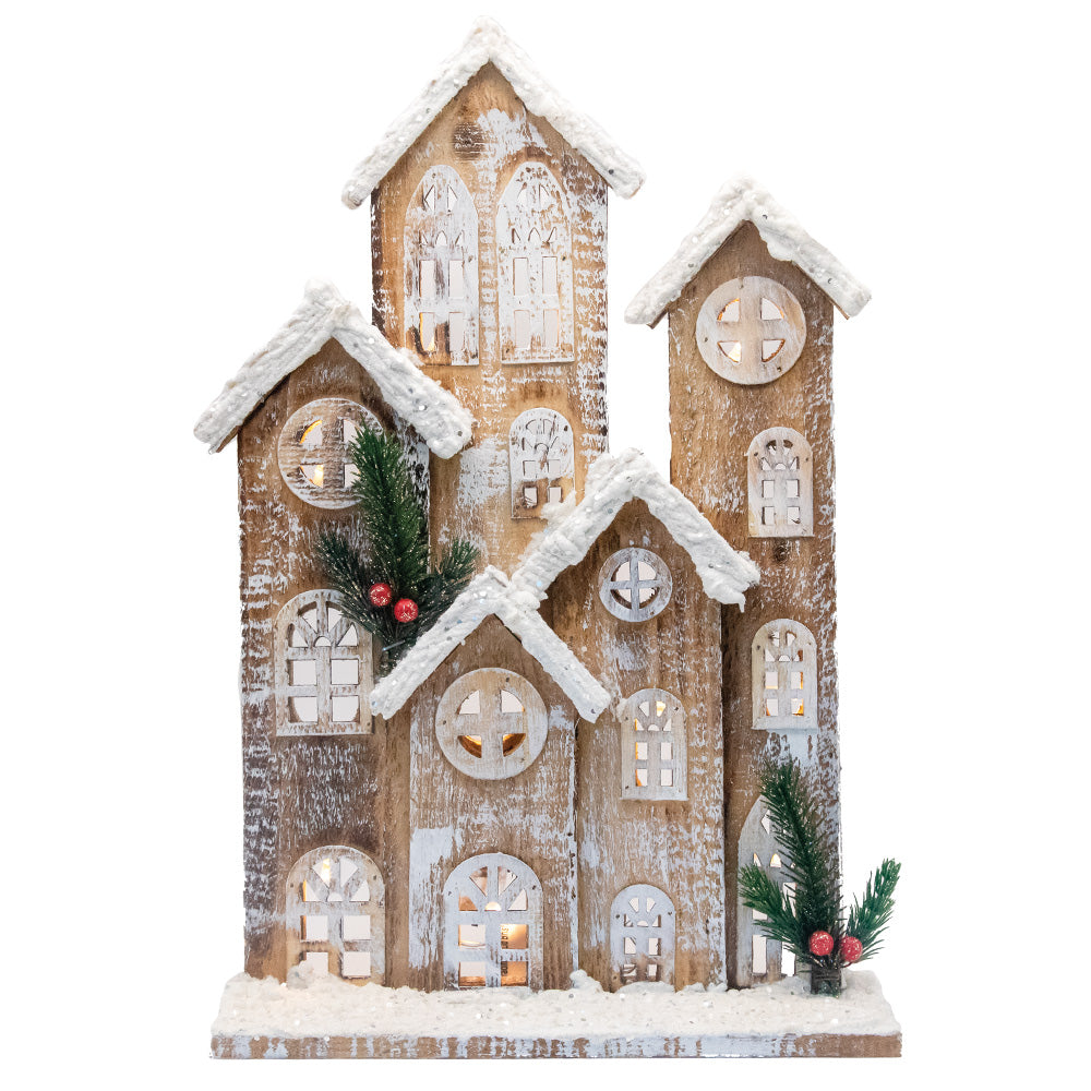 Click to view product details and reviews for Wooden House Scene With Lights.