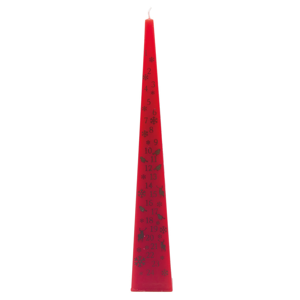Pyramid Advent Candle Red