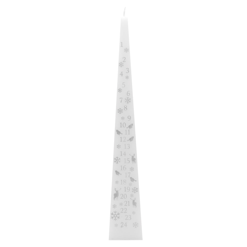 Pyramid Advent Candle White