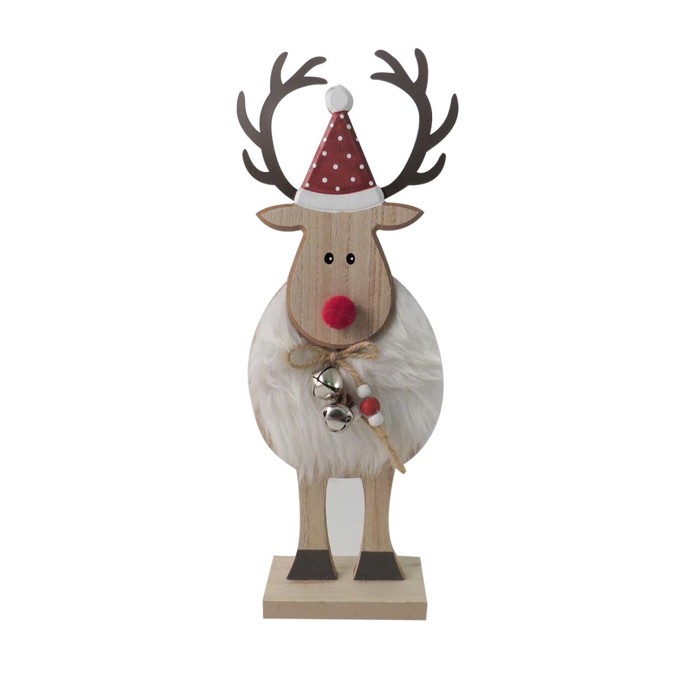 Wooden Reindeer Decoration 25cm