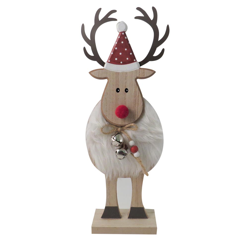 Click to view product details and reviews for Wooden Reindeer Decoration 32cm.