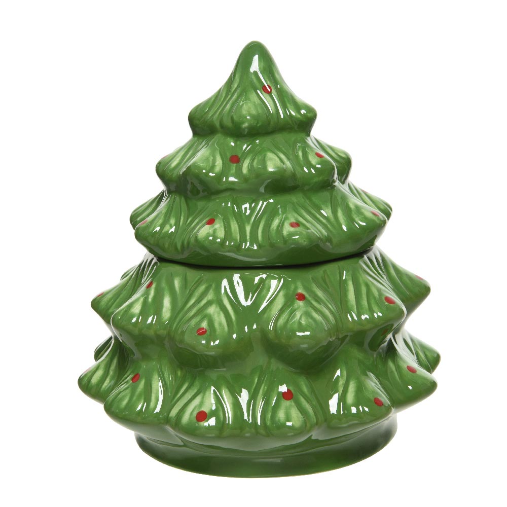 Christmas Tree Dolomite Storage Pot