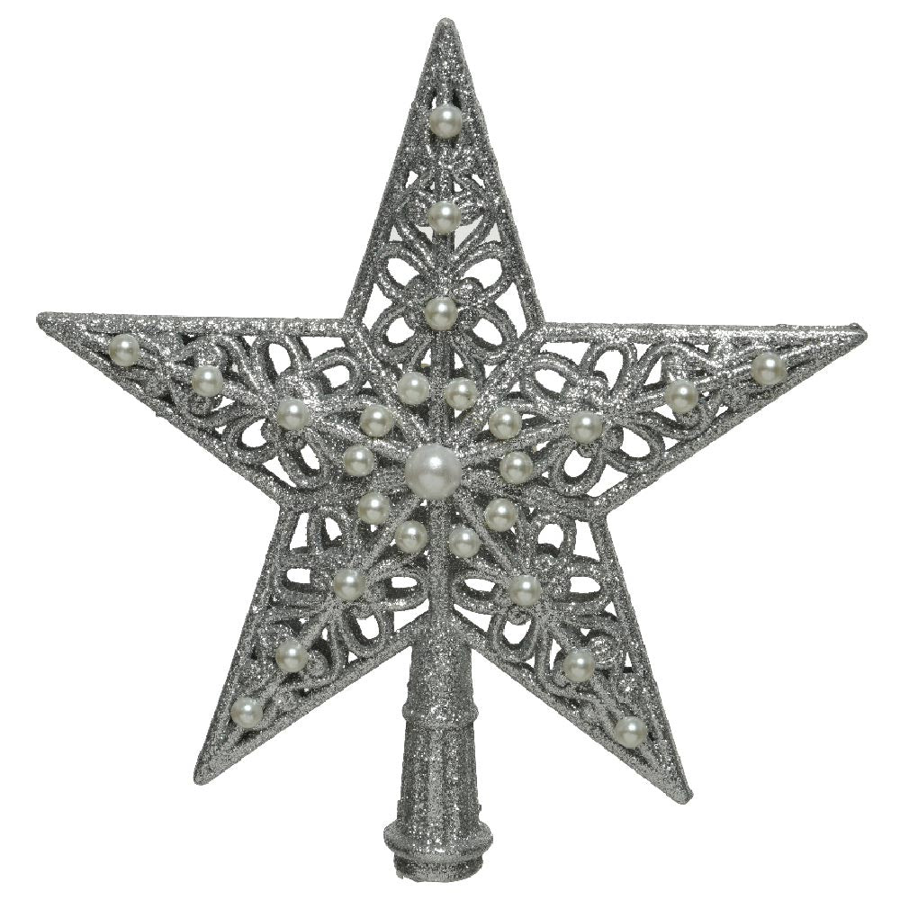 Click to view product details and reviews for Silver Glitter Tree Topper.
