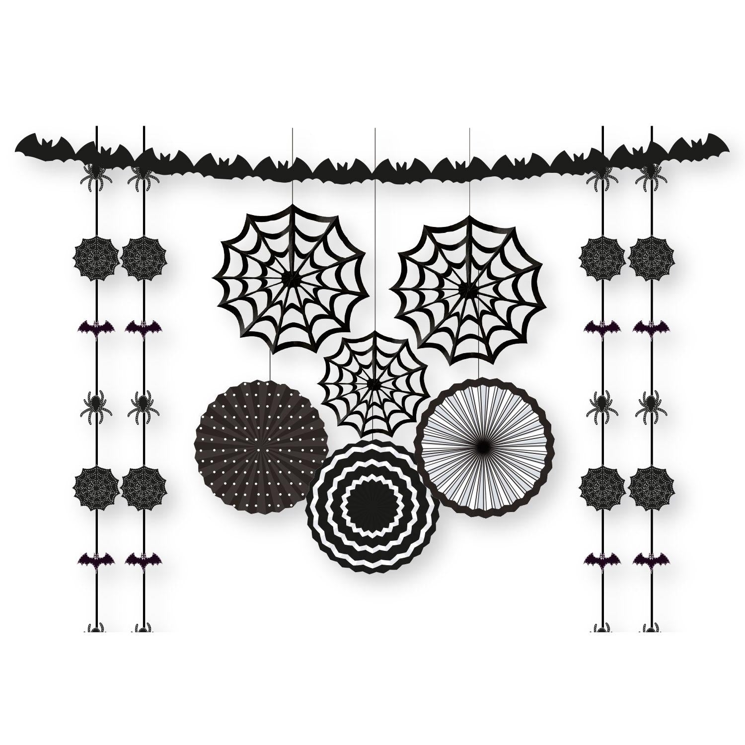Black And White Halloween Decorating Kit