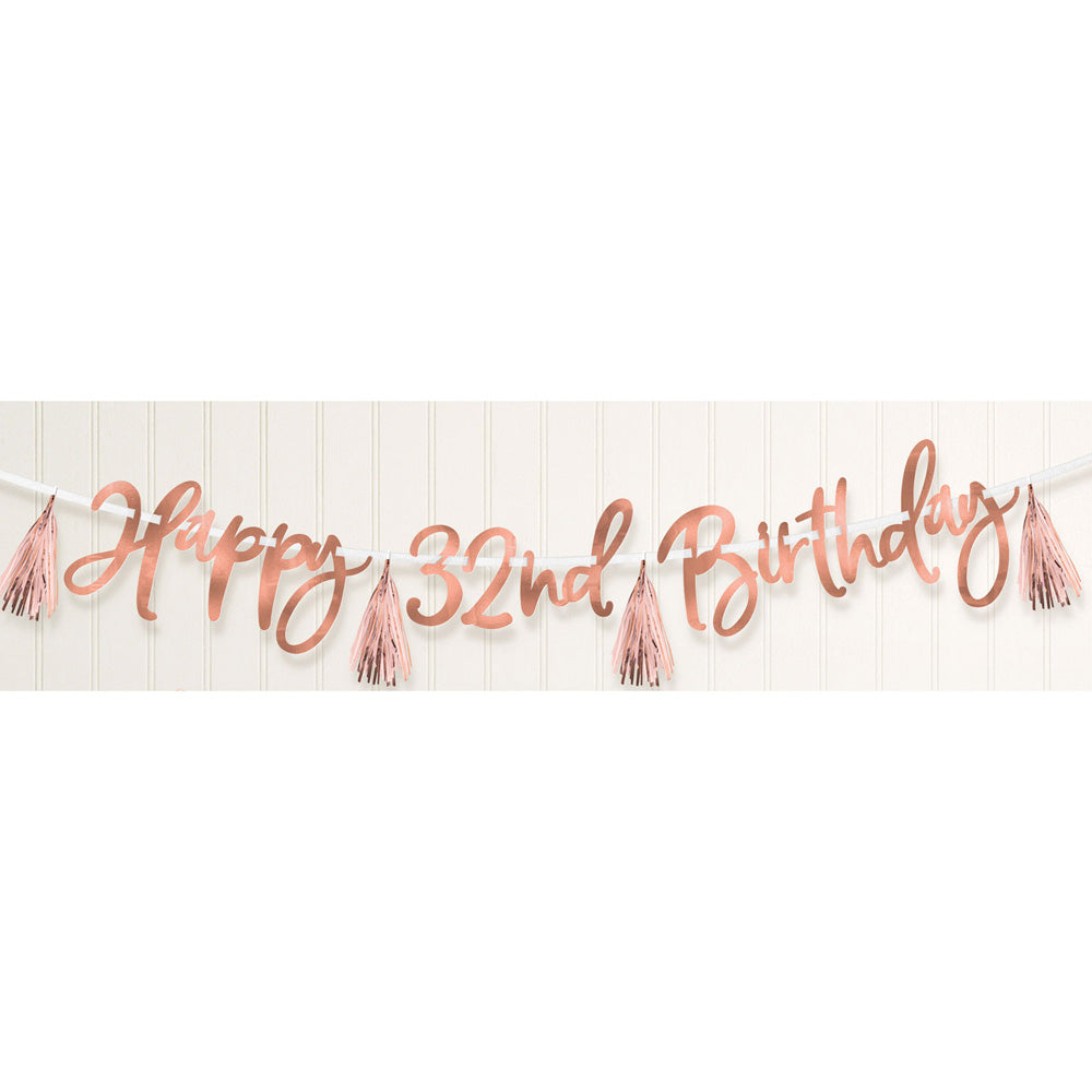 Click to view product details and reviews for Rose Gold And Blush Add An Age Banner Kit.