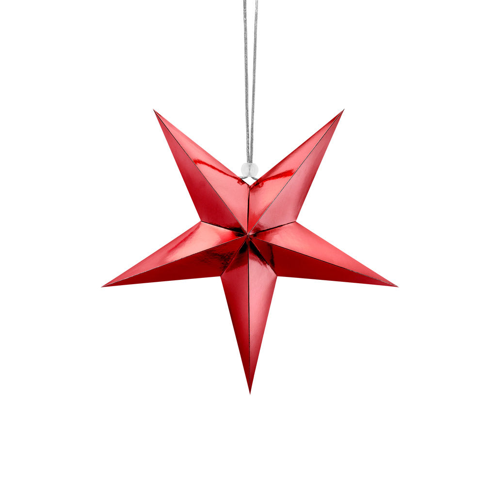 Red Paper Star Decoration 30cm