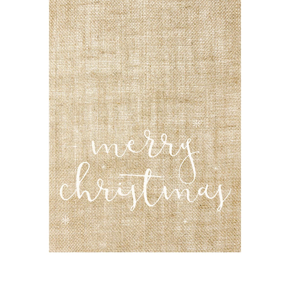 Merry Christmas Jute Natural Table Runner