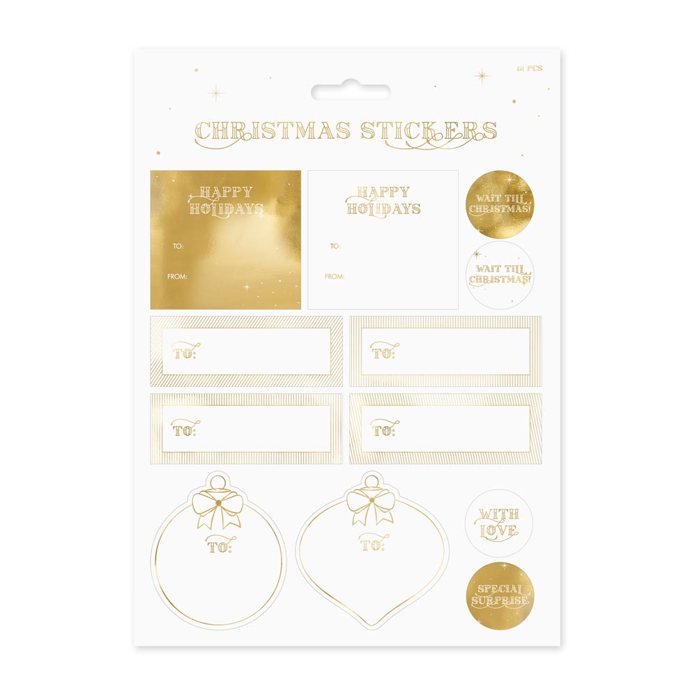 Gold Christmas Stickers