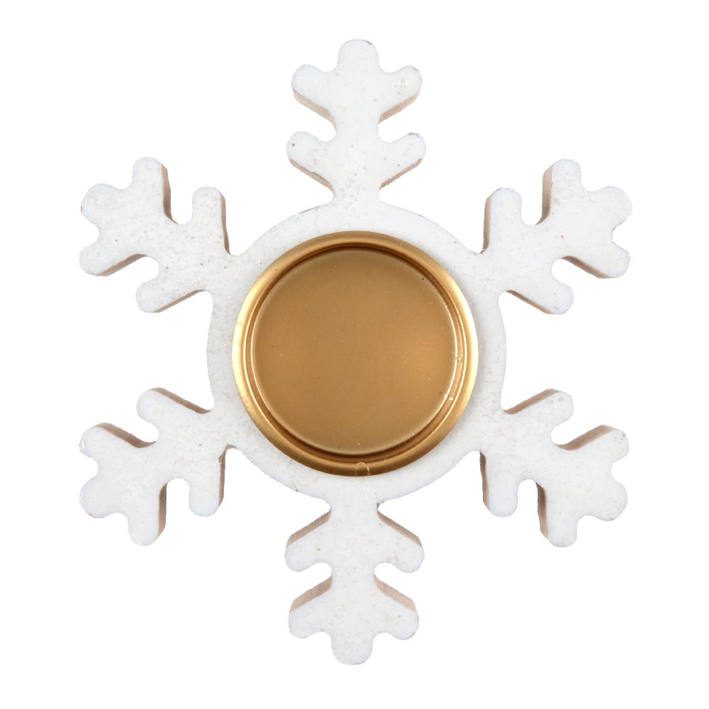Click to view product details and reviews for Glitter Snowflake Tea Light Holder.