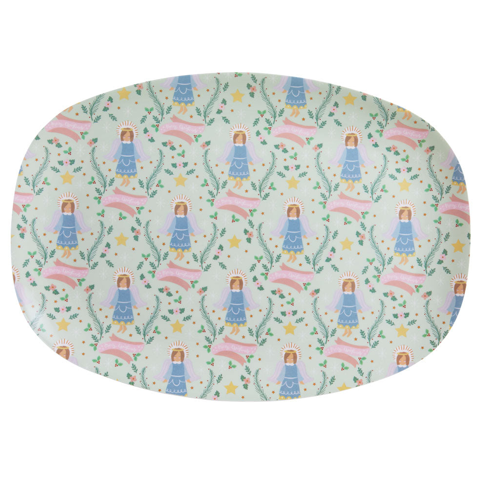 Click to view product details and reviews for Christmas Angel Melamine Rectangular Plate.