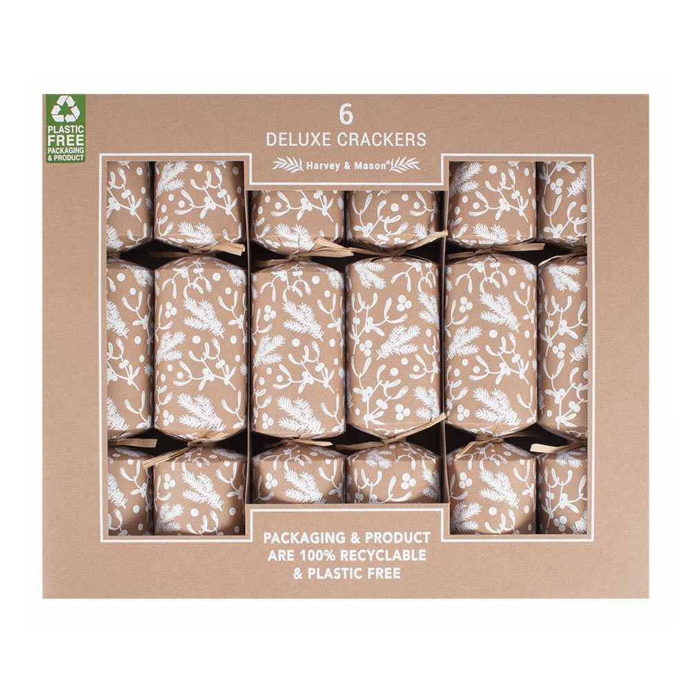 Deluxe Eco Mistletoe Crackers X6