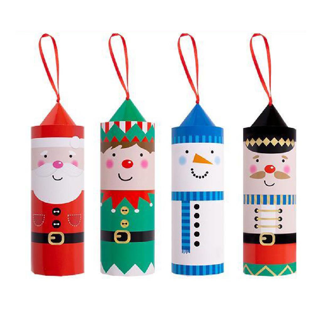 Pull Pop Santa Friends Crackers X4