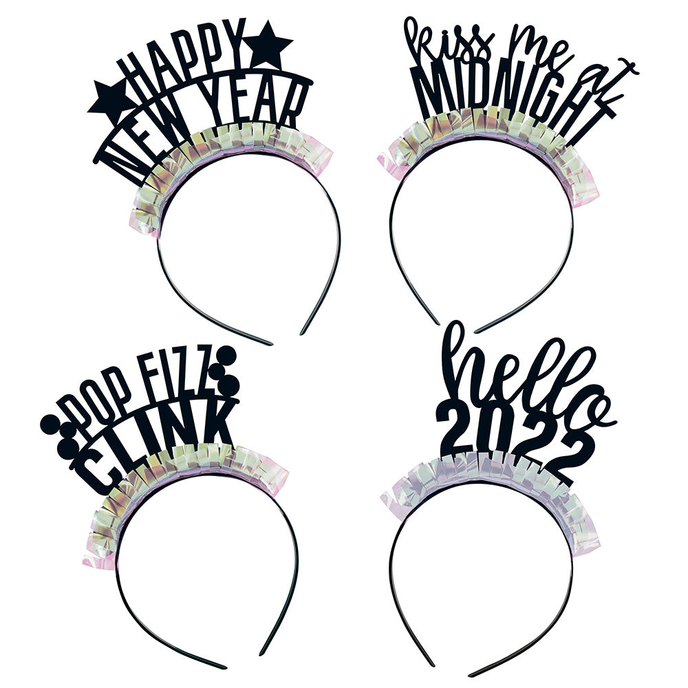 Roaring New Years Headbands X4