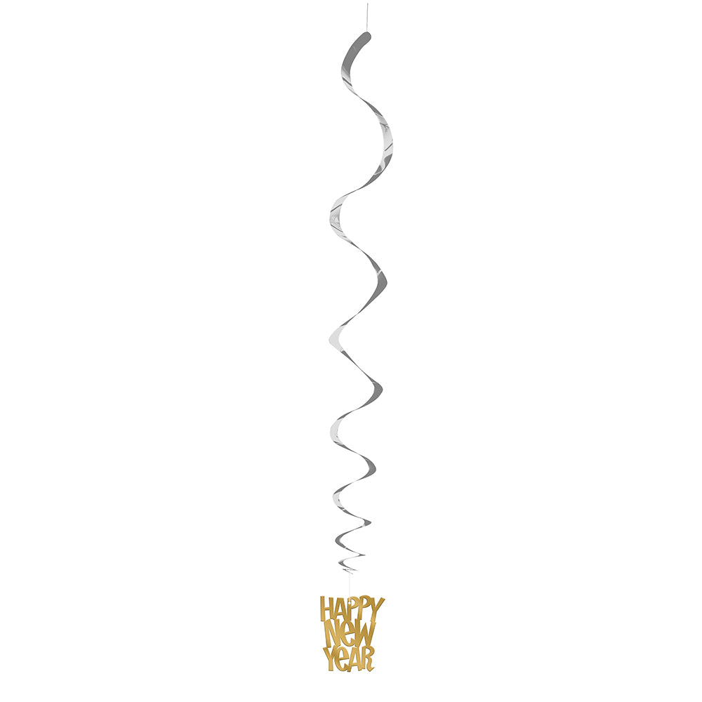 Click to view product details and reviews for Happy New Year Hanging Swirl Decorations X3.