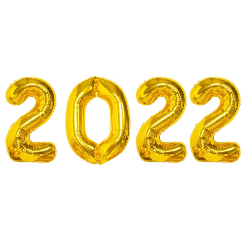 2022 Gold Number Balloon Kit