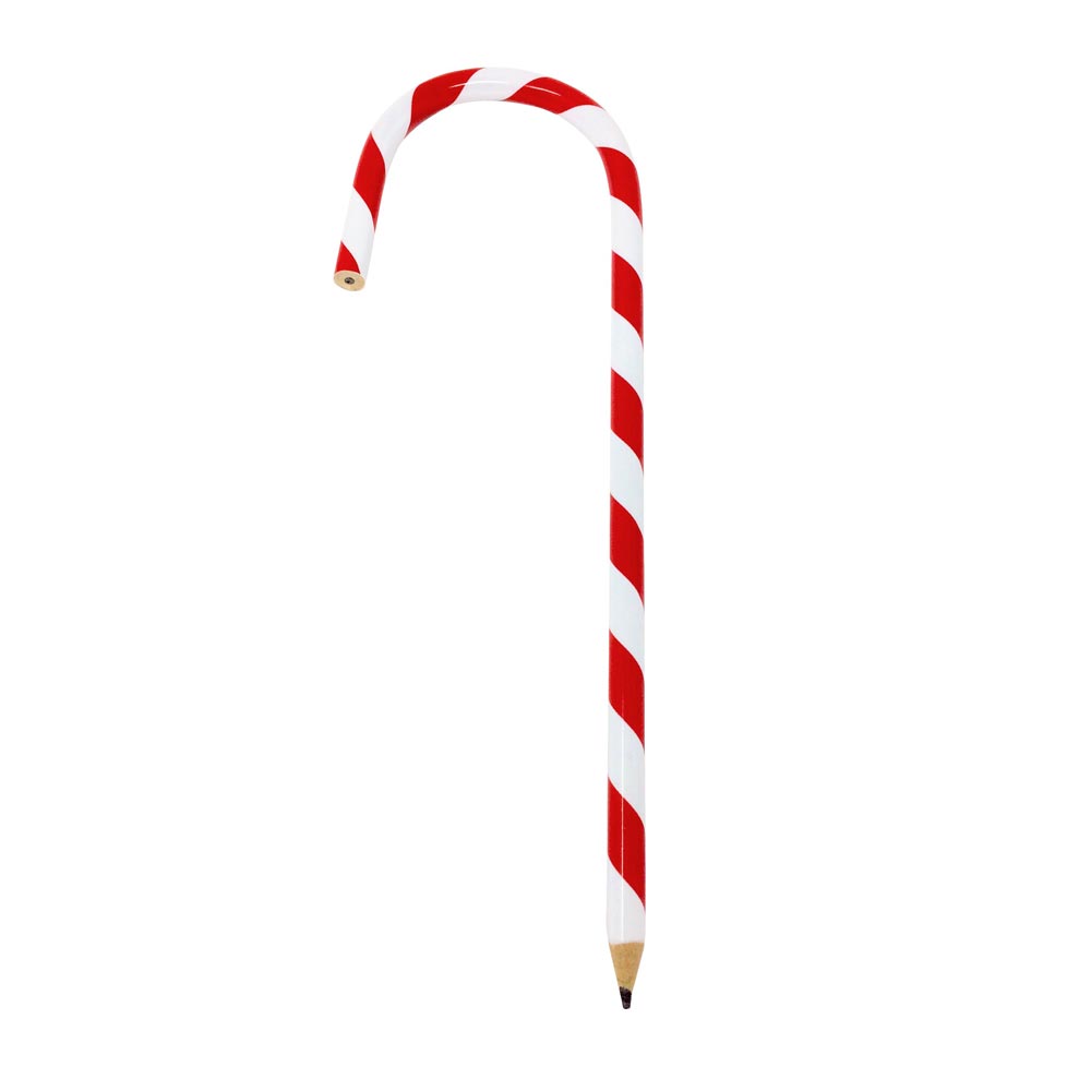 Candy Cane Red White Pencil