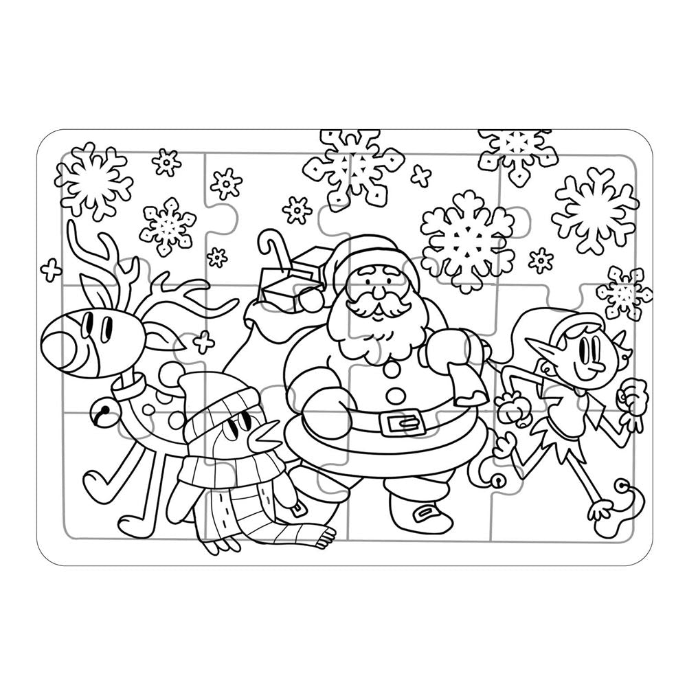 Colour In Christmas Jigsaw