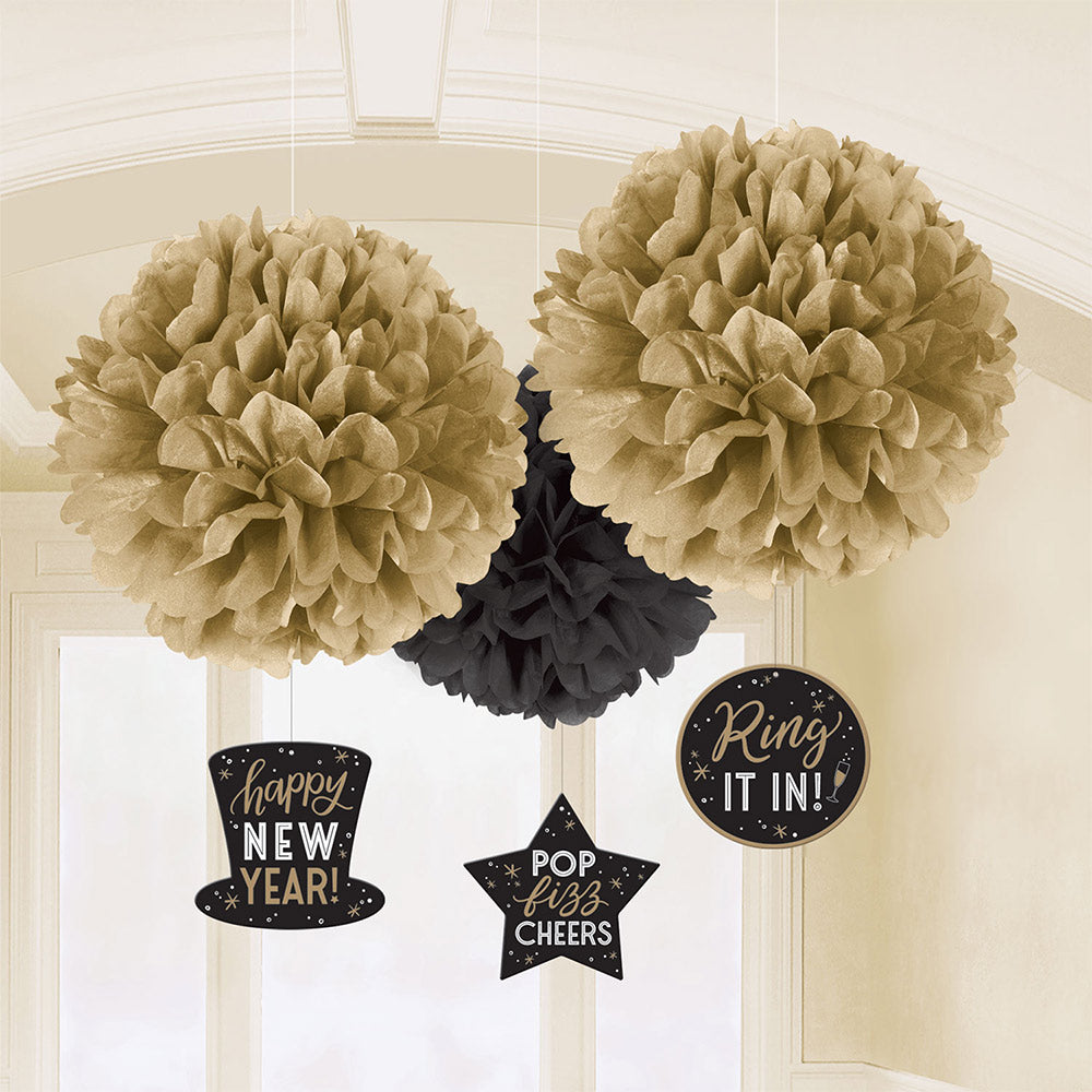 Fluffy Dangler New Years Decorations X3