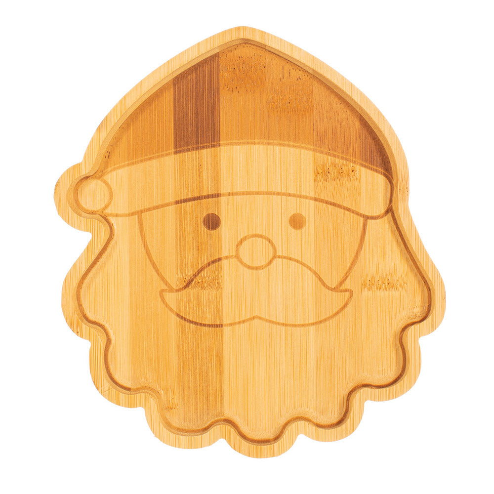 Bamboo Plate Santa