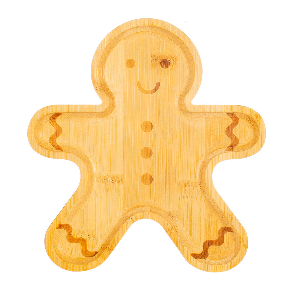 Bamboo Plate Gingerbread Man
