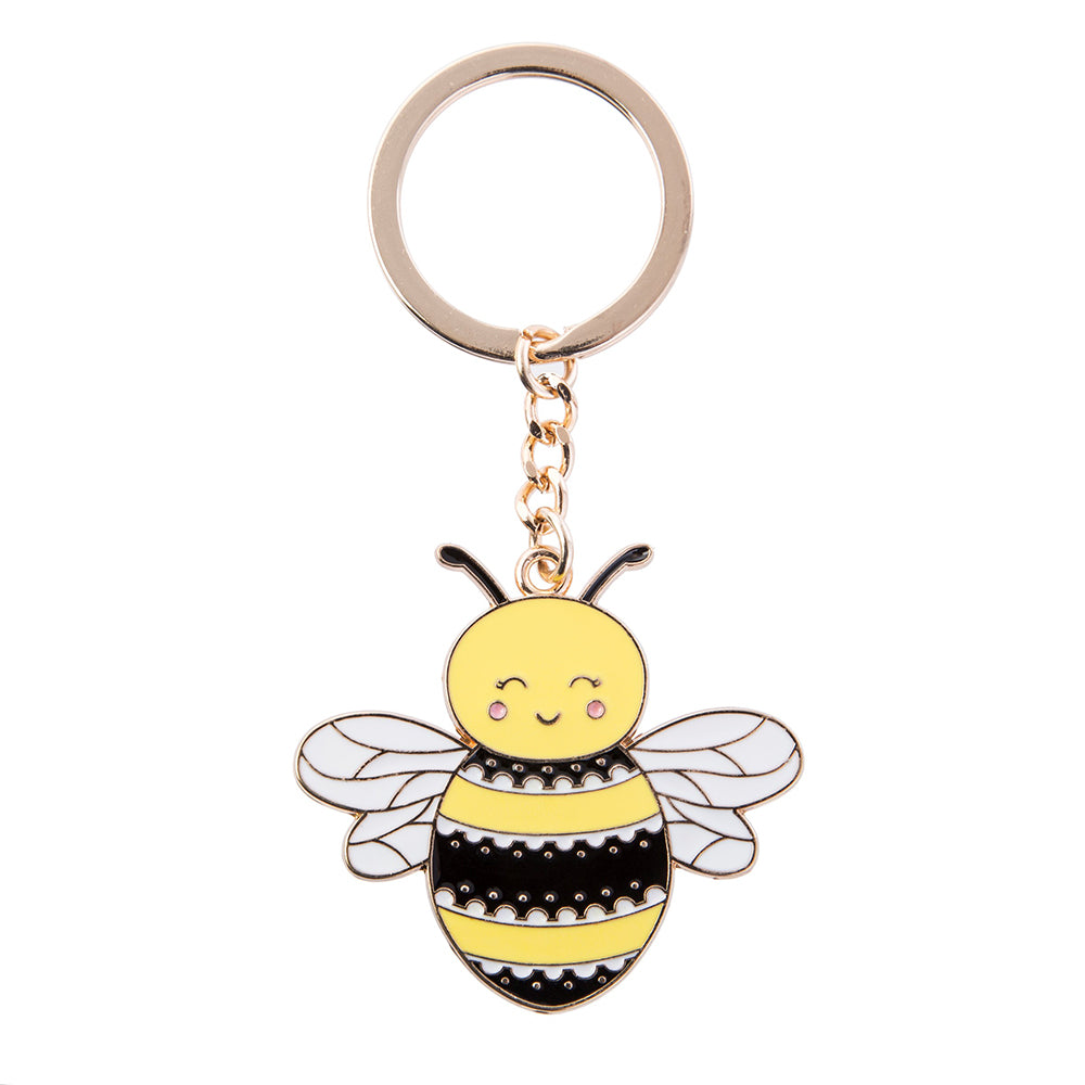 Click to view product details and reviews for Happy Bee Enamel Keyring.