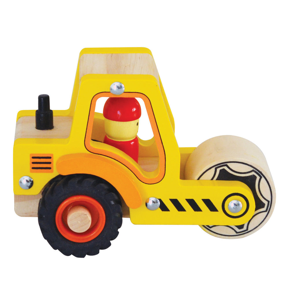 Wooden Construction Vehicle Road Roller