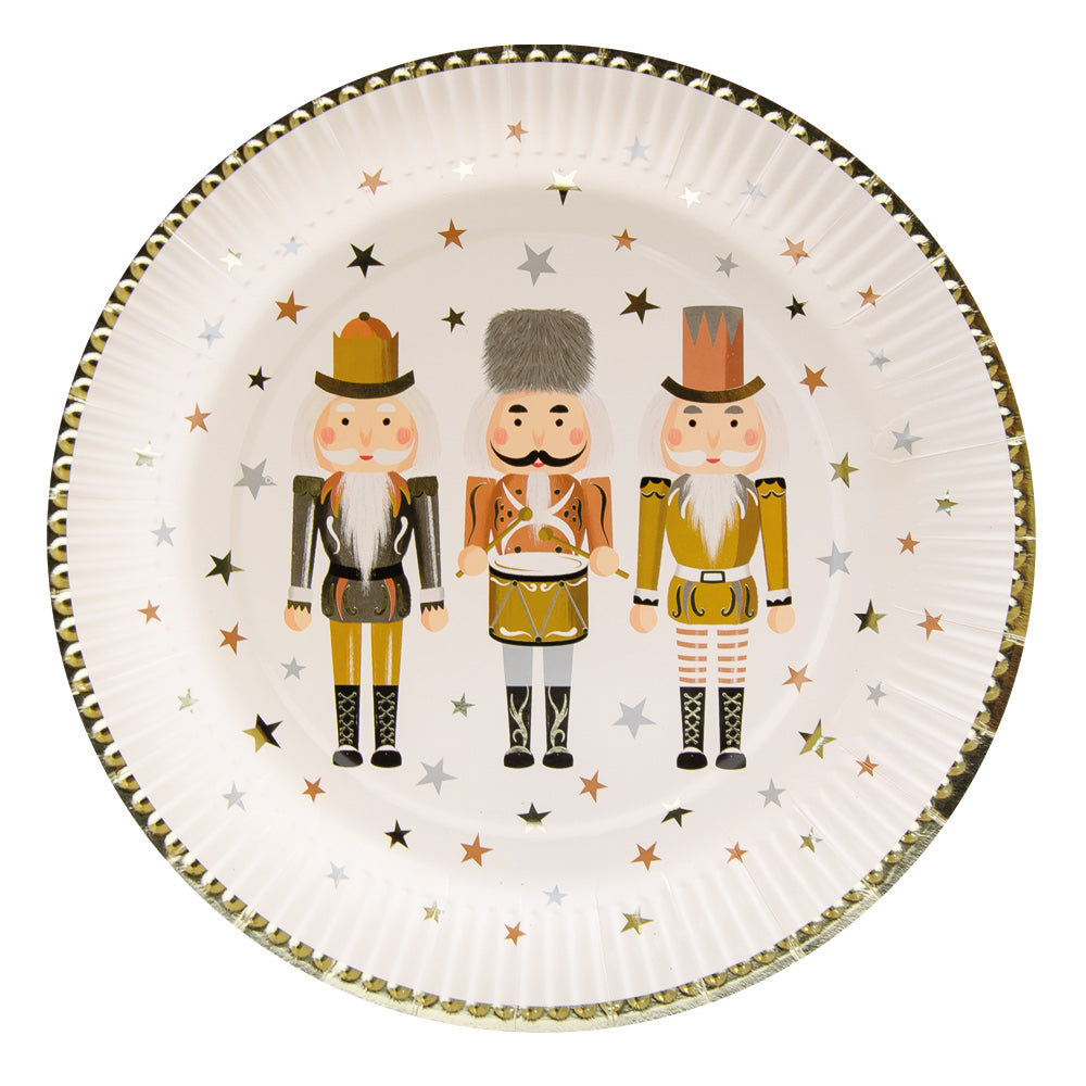 Click to view product details and reviews for Metallic Nutcracker Paper Party Plates X8.