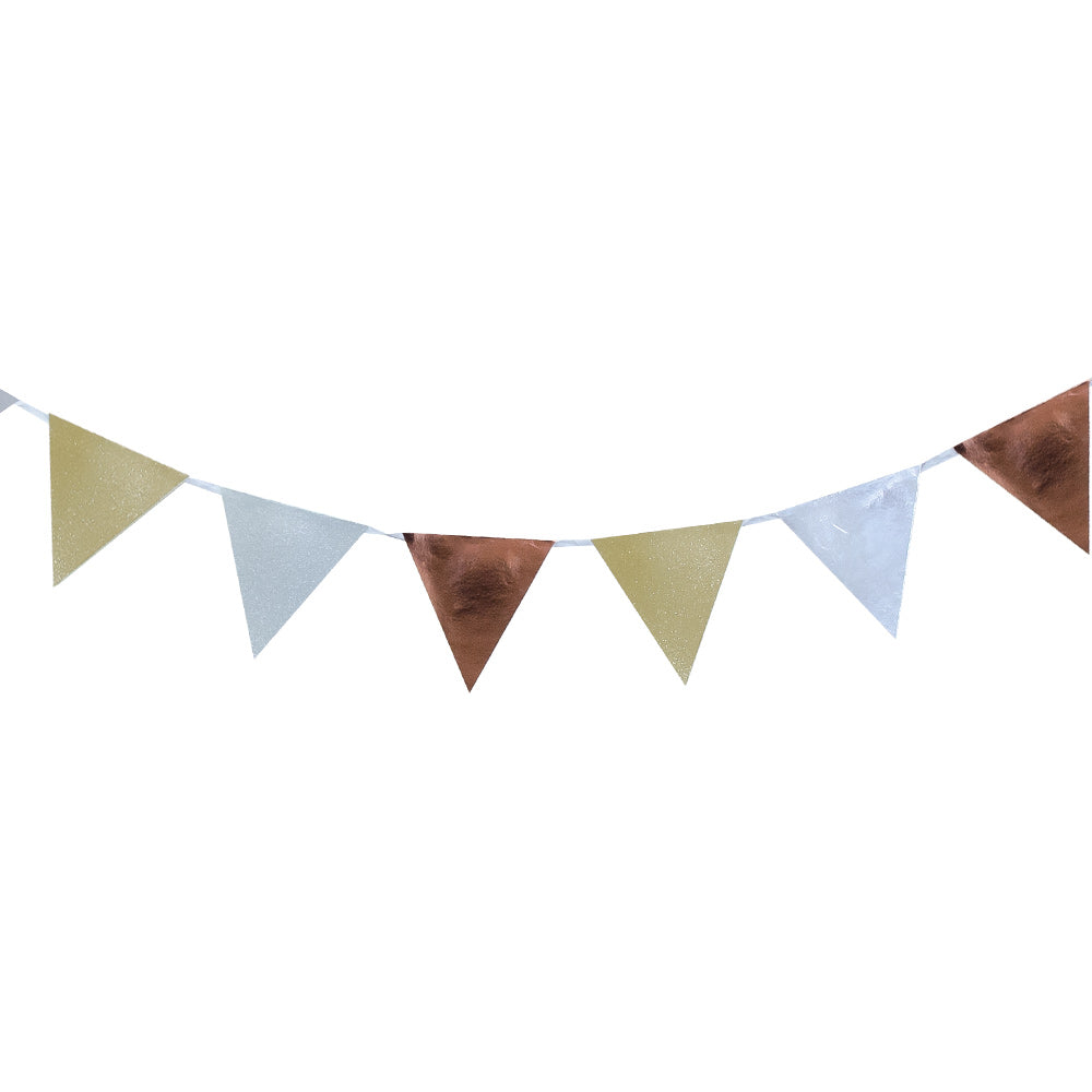 Click to view product details and reviews for Assorted Metallics Foiled And Glitter Bunting.