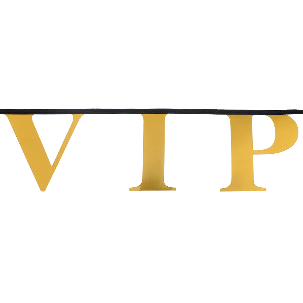 Vip Party Metallic Crowned Bunting