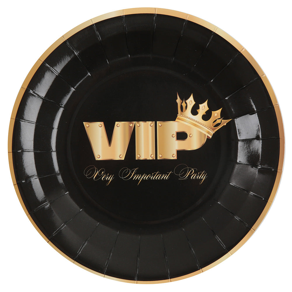 Vip Party Crowned Paper Plates X10