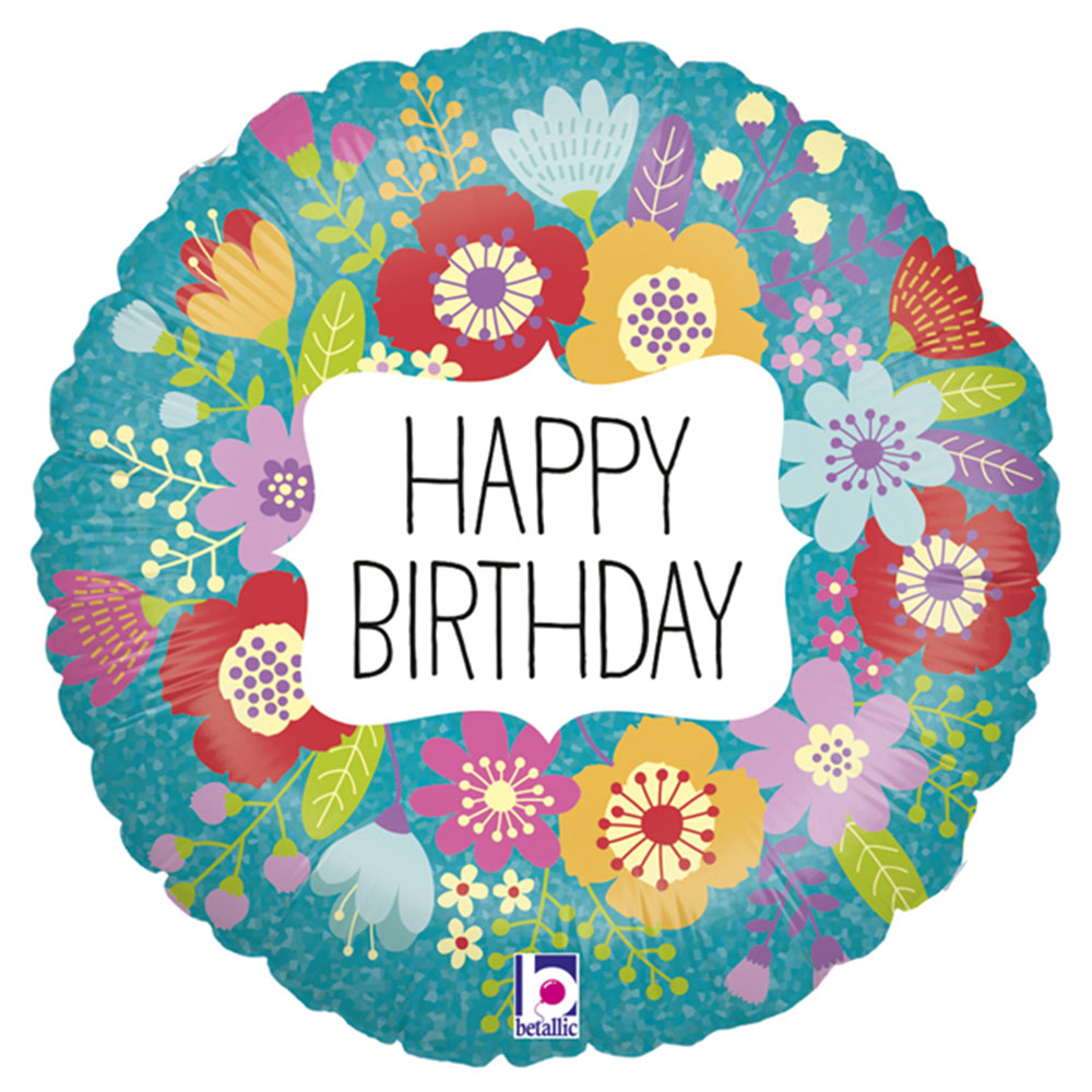 Click to view product details and reviews for Wildflower Happy Birthday Foil Balloon.