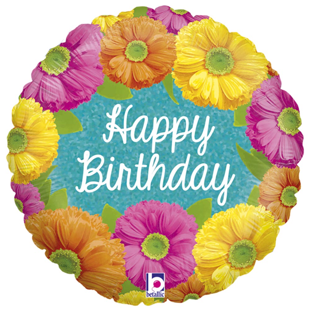 Click to view product details and reviews for Bright Blooms Happy Birthday Foil Balloon.
