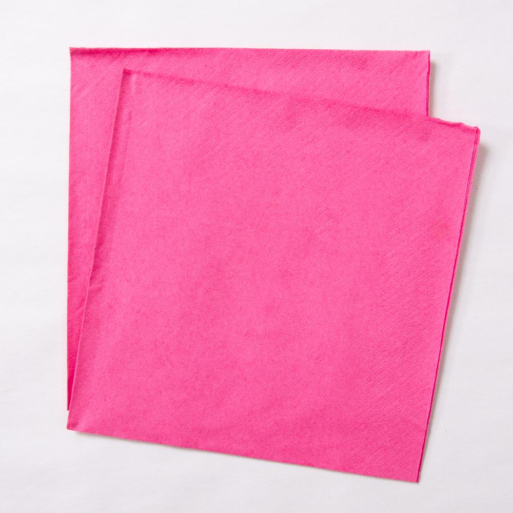 Big Value 2 Ply Paper Napkins Bright Pink X100